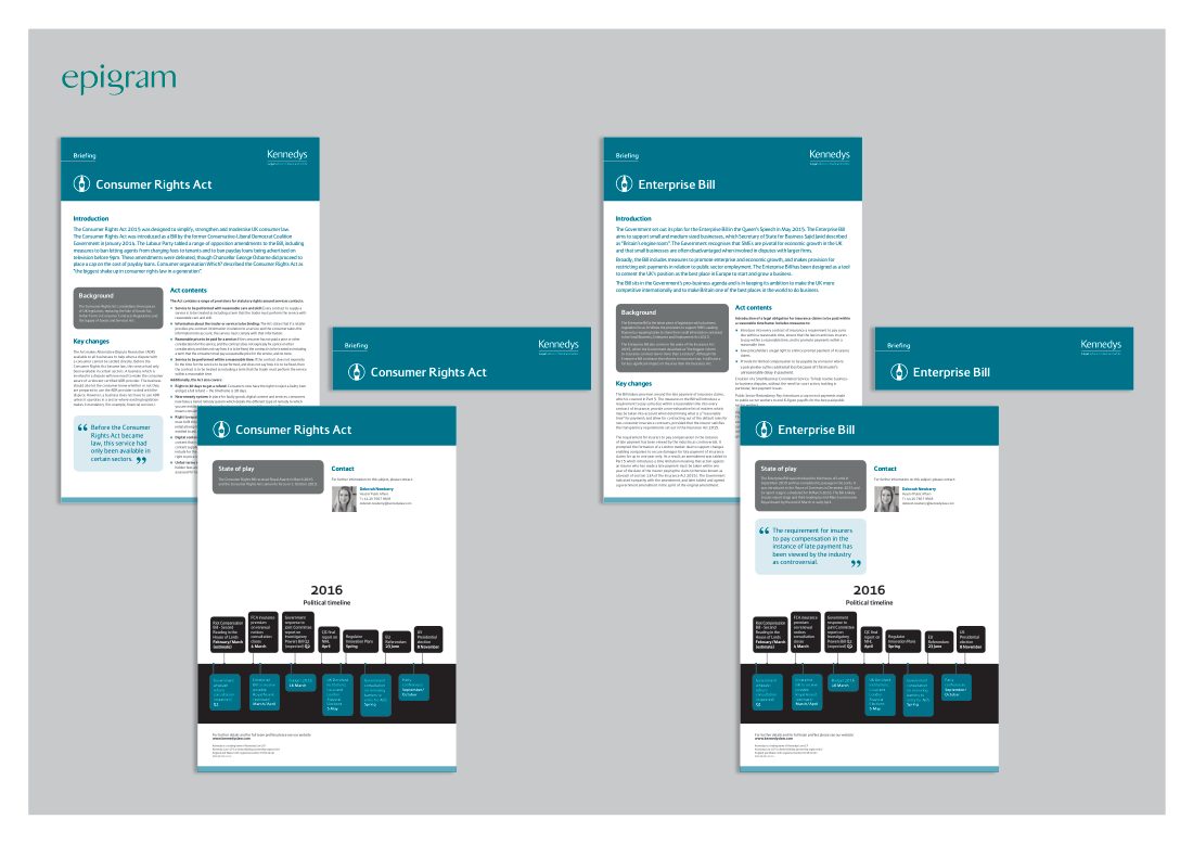 KEN.LAW. Briefing - Key Legislation flyers