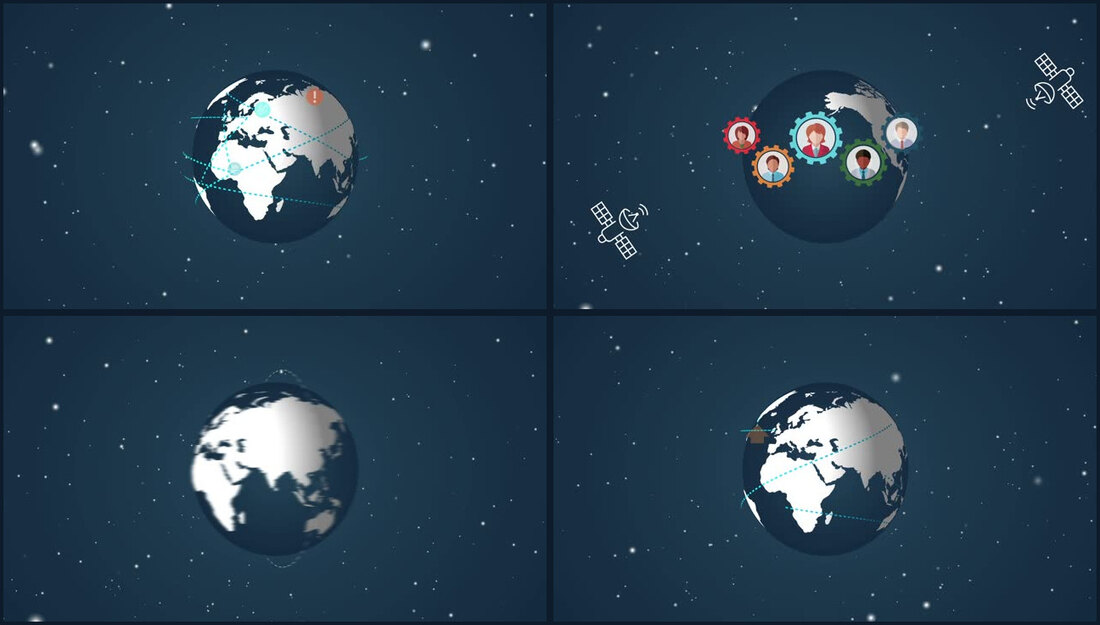 The four films · Traditional Trade, Digital Trade, Trade Finance and the volume sequence, on one stage