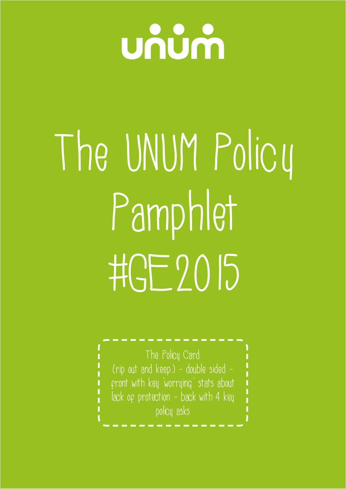 UNUM policy pamphlet
