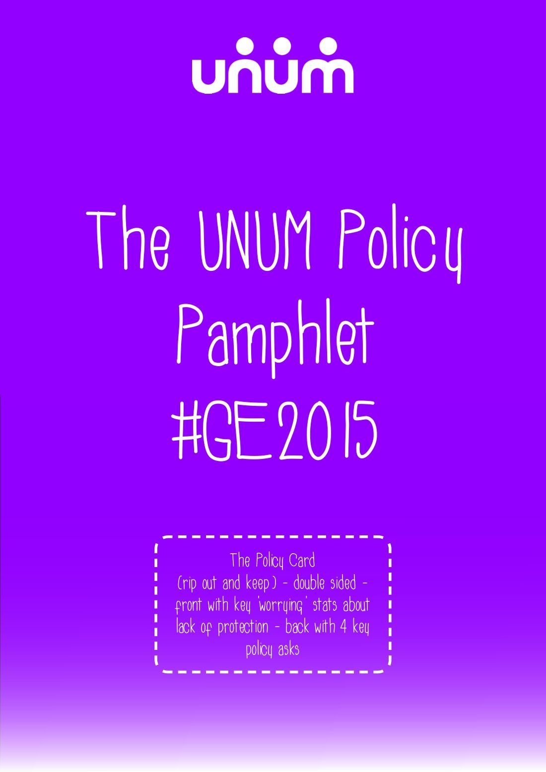 UNUM policy pamphlet