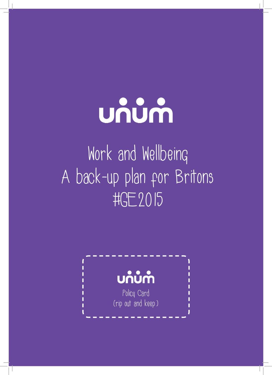 UNUM policy pamphlet