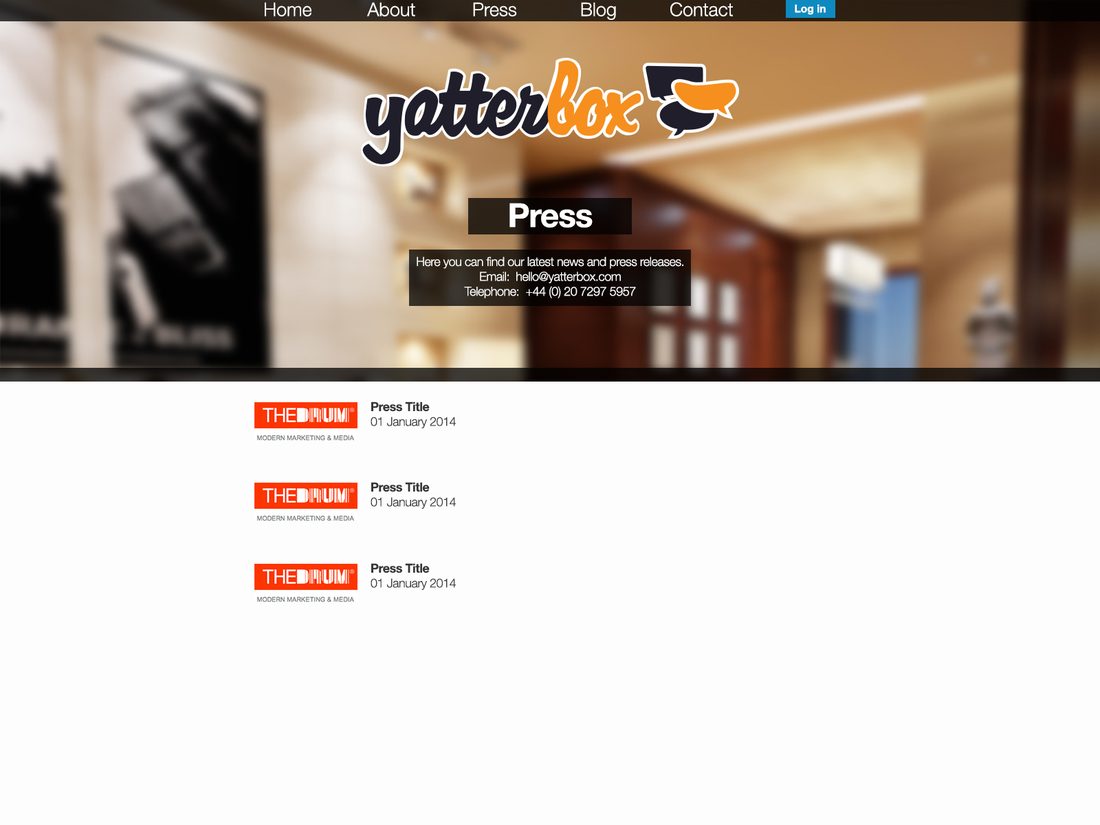 Yatterbox ui press